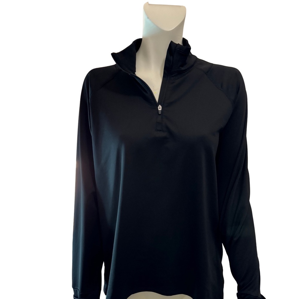 Athleta Activewear Black Half Zip Slim Fit Pullover